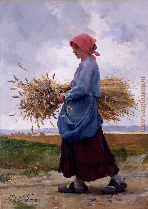 Returning From the Fields painting - Julien Dupre Returning From the Fields art painting
